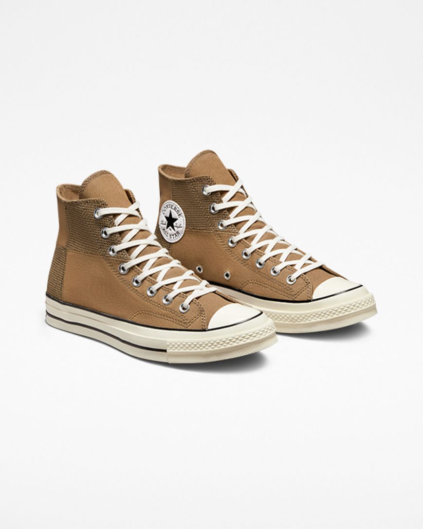 Tenisky Vysoke Converse Chuck 70 Patchwork Panske Hnede Čierne | SK EUD11W7